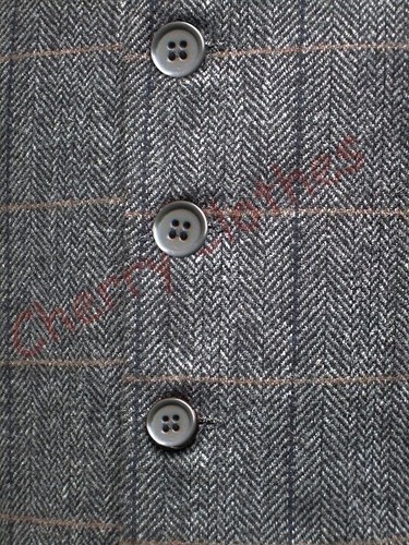 CHALECO CHALECO CHALECO HOMBRE MEZCLA LANA TWEED GRIS GRIS ESPIGA CUADROS - S - 4XL - Imagen 2 de 33