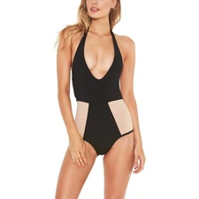 L*Space 159681 Women's Maios Fireside Cheeky Sz. 4 One Piece Swimwear