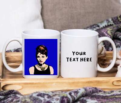 Audrey Hepburn - PopArt Andy Warhol Stil Subli 11 Unzen Becher - Personalisierbar