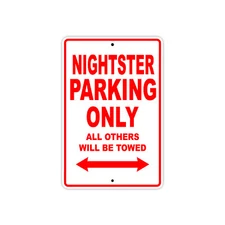 Nightster Parking Only Motorcycle Bike Decor Novelty Notice Aluminum Metal Sign