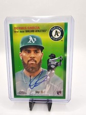 2023 Topps Chrome Platinum Anniversary Dermis Garcia Green Refractor Auto /75 RC