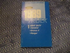 1989 FORD RANGER BRONCO II AEROSTAR FACTORY SHOP SPEC MANUAL SPECIFICATION BOOK