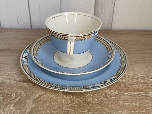 Art Deco Johnson Bros Pareen 4 x Cup, Saucer, Plate Trios and Sugar Bowl - Picture 9 of 21