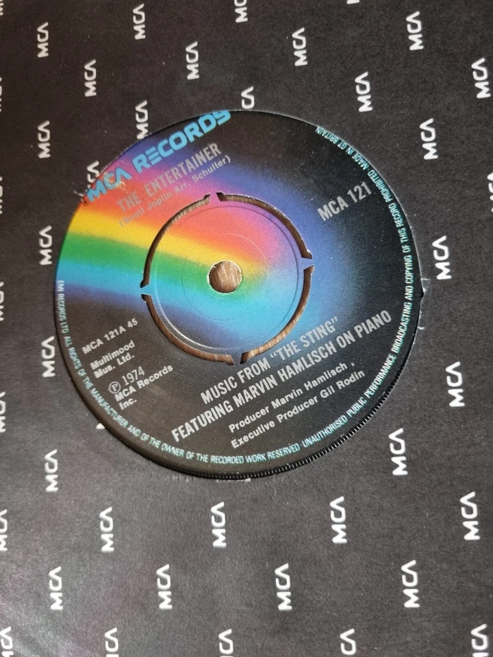 Marvin Hamlisch – The Entertainer MCA Records 7” Music from THE STING Movie - Image 4 of 4