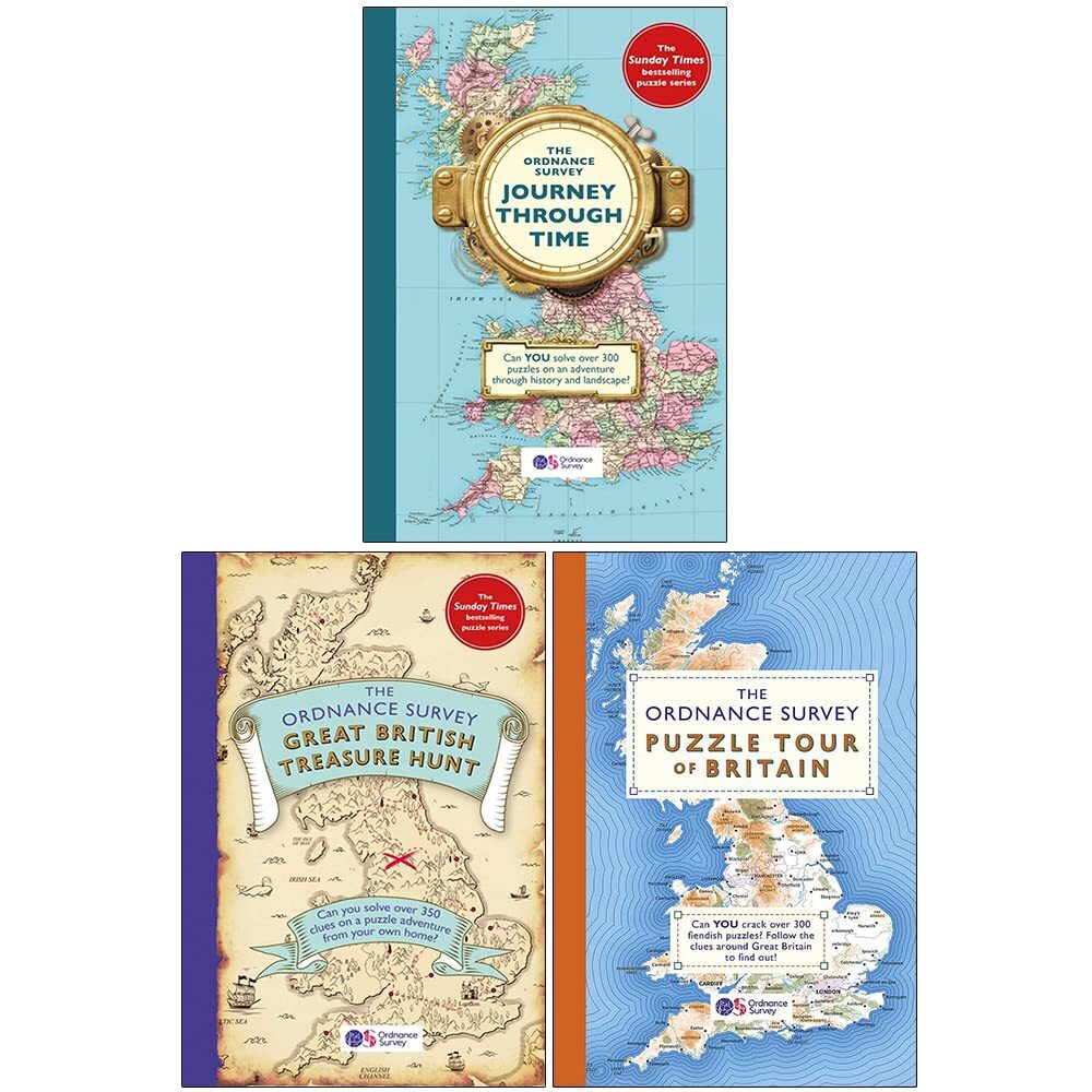 The Ordnance Survey 3 Books Collection Set Journey Through Time,Ordnance Survey