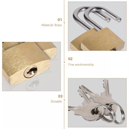2 Pack Small Locks with Keys, Mini Padlock for Luggage Lock, Backpack Locker Gym - Picture 4 of 18