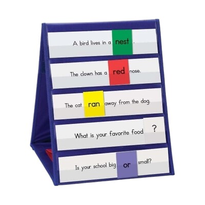 Learning Resources Tabletop Pocket Chart Collapsible Double Sided Display New