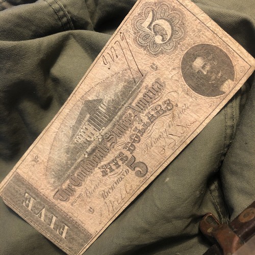 CSA $ five 1864 Richmond Virginia VA Confederate Currency Bank Note civil war - Picture 5 of 24