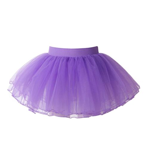 Kinder Mädchen elastischer Bund Tutu Netz Rock vierlagig Ballett Tanz Party Rock - Bild 59 von 112