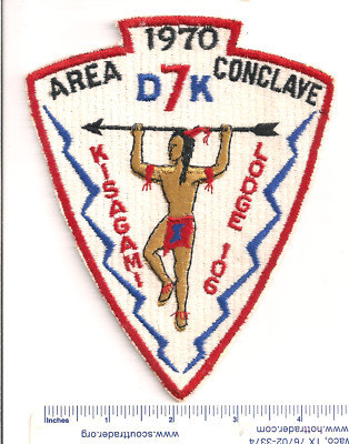 KISAGAMIE LODGE 106 eA-1970 ARROWHEAD  OA  BSA SMALL THREAD BREAK