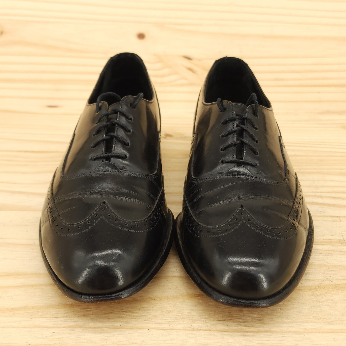 Johnston & Murphy‎ Shoes Mens Size 11.5 B Narrow Black Wingtip Oxford 20534 Men main image 4