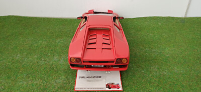 1/18 Polistil Classique Lamborghini Miura Rouge Voiture Miniature en Boîte