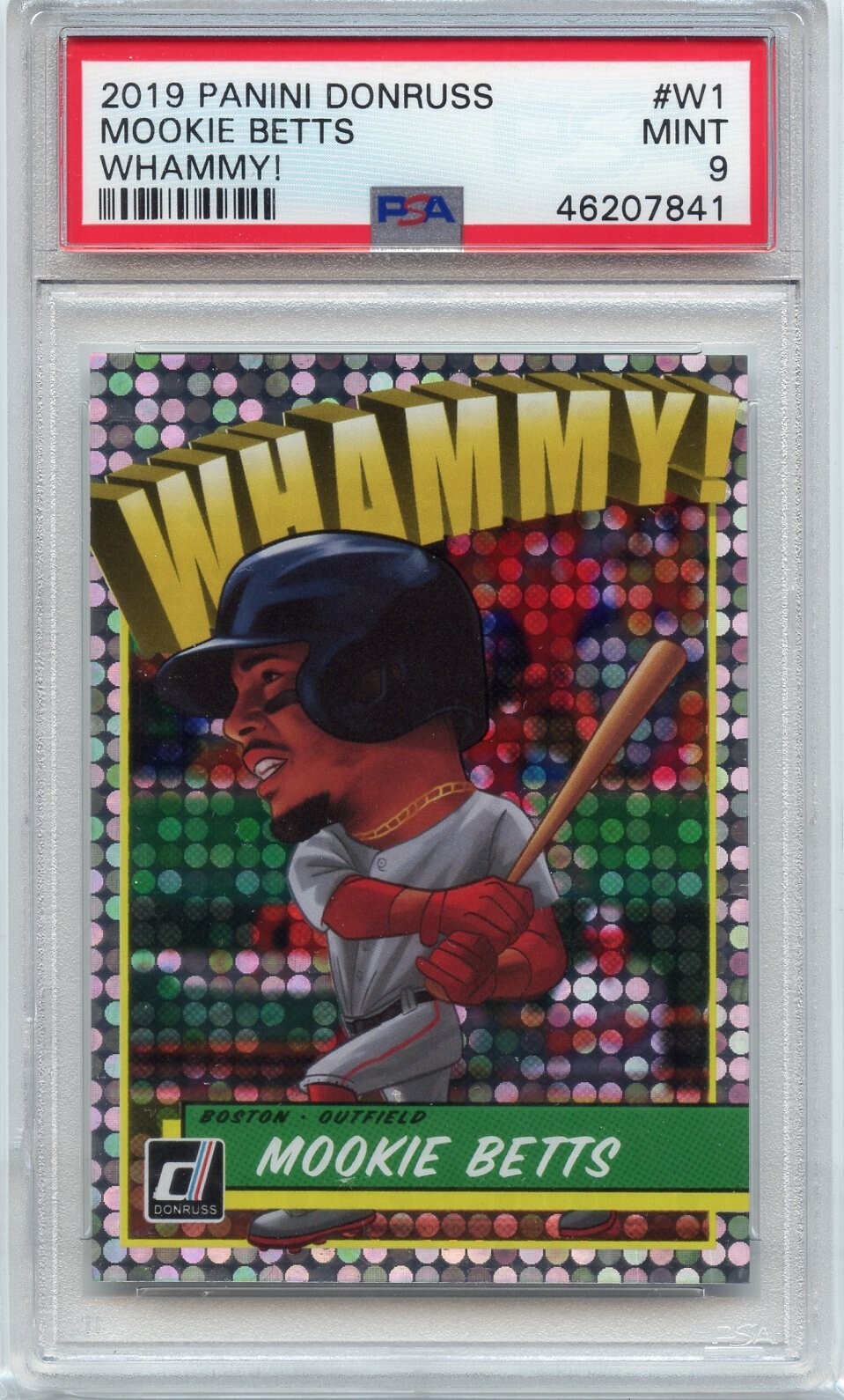 Mookie Betts Whammy!  2019 Panini Donruss Whammy!  #W1  PSA 9 Mint(SP) #46207841