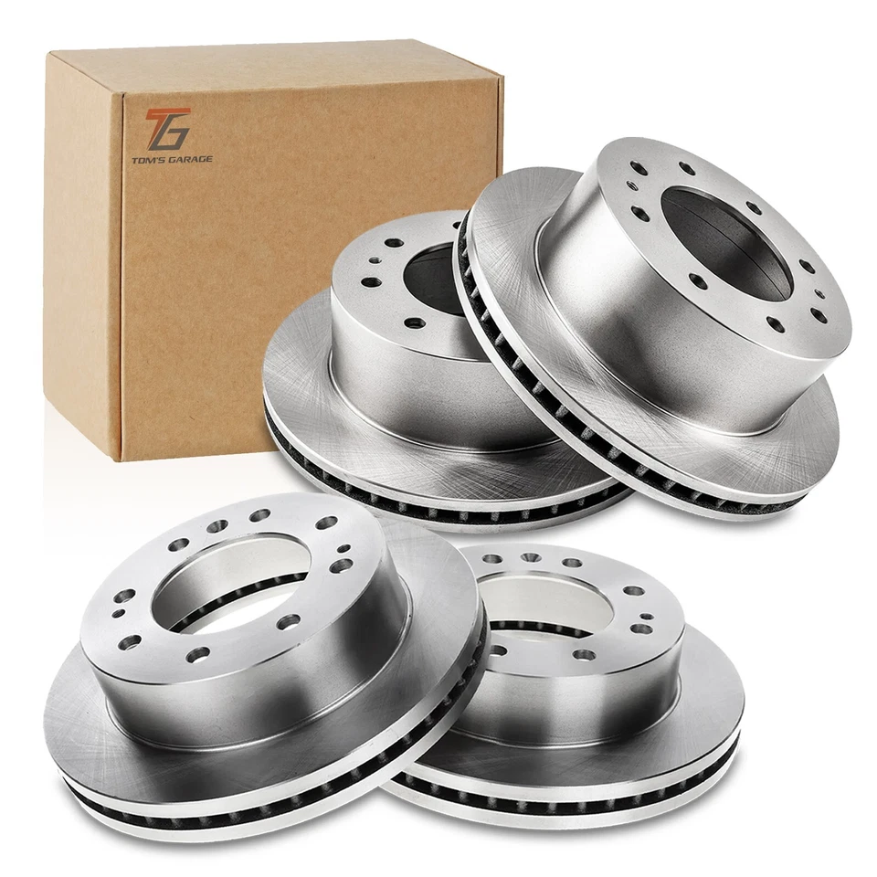 Front & Rear Disc Brake Rotors Kit for 2011 - 2021 Chevrolet Silverado 2500 HD Foto 2 de 4