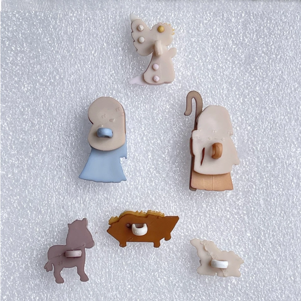 Dress It Up Nativity Shank Buttons Mini Set of 6 Christmas Craft Holiday Navidad - Image 2 of 4
