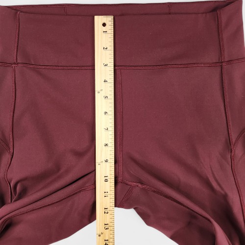 Lululemon In Movement Tight 25" Everlux Women's 12 Maroon Red W5BPGS - Picture 11 of 14