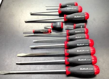 New BLACKHAWK ENGLAND 12Pc Screwdriver Set Flat & Phillips Rubber Handle-F.Ship