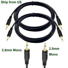 2pcs 3.5mm 1/8" TS Mono Mini Male to Male Cable 12V Trigger IR Infrared Sensor