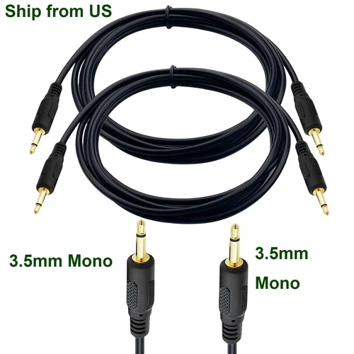 2pcs 3.5mm 1/8" TS Mono Mini Male to Male Cable 12V Trigger IR Infrared Sensor