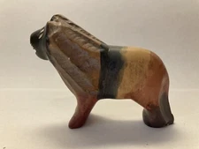 African lion Hand Carved Stone Figurine