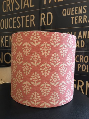 MADE TO ORDER LAMPSHADE SUSIE WATSON ROSE SPRIG FABRIC ROSE PINK DRUM OR TAPERED - Picture 8 of 11