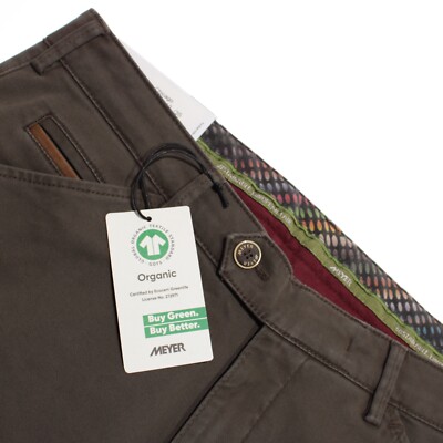 Meyer NWT Chinos / Casual Pants Size 50 34 US Chicago In Green Cotton Blend