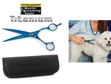 MASTER GROOMING TOOLS TITANIUM 440C STAINLESS STEEL PRO 6.5"CURVED SHEAR SCISSOR