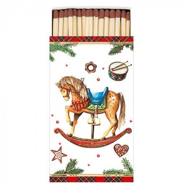Streichholzschachtel Rocking Horse Schaukelpferd 45 StreichhöLzer | Weihnachten-image