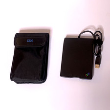 IBM Thinkpad 3.5" Floppy Disk Drive External USB Drive FD-05PUB With Carry Bag