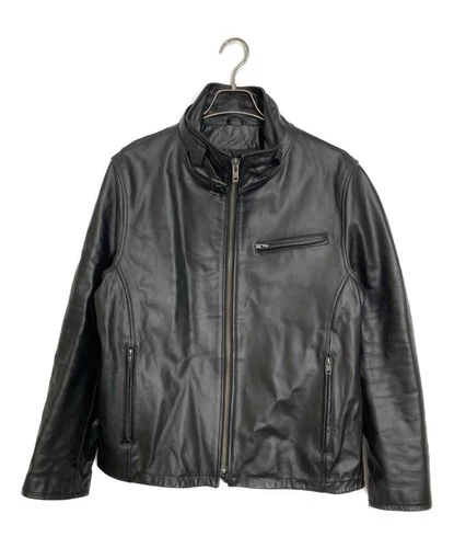 Liugoo Leathers Single Leather Riders Jacket Men's Size 3L Black - product listing photo