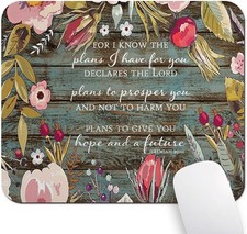 Rectangle Mouse Pad Christian Bible Verses Scripture Jeremiah 29-11 Quotes