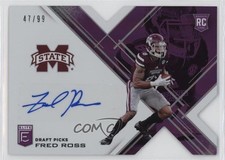 2017 Panini Elite Draft Picks Status Purple Die-Cut 47/99 Fred Ross Auto n1u