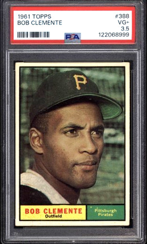 1961 Topps Pirates Roberto Clemente #388 PSA 3.5 VG+ HOF DEAD CENTERED