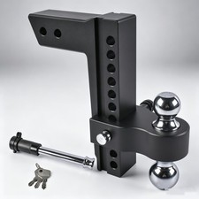 Trailer Hitch For 2.5 Receiver 10 Droprise Aluminum Drop Hitch Black 18500lbs Trailer Hitch For 2.5 Receiver 10 Droprise Aluminum Drop Hitch Black 18500lbs
