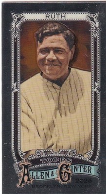 2025 Topps Allen & Ginter MLB No. 28 Babe Ruth Chrome Mini Card