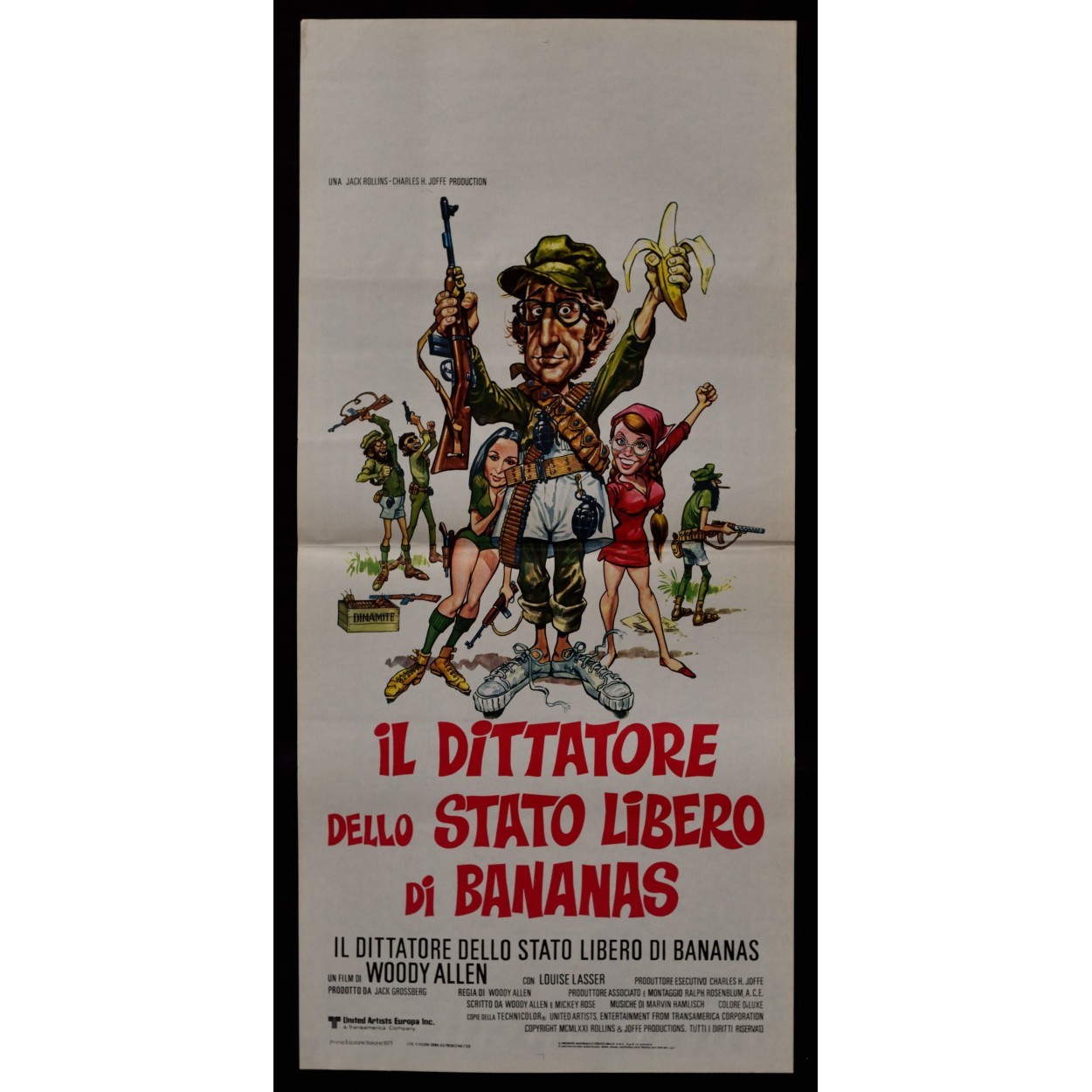 Locandina originale film Il dittatore dello stato libero di Bananas (1974) - Regia di Woody Allen