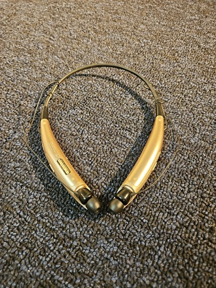 PROBADO LG Tone Pro Oro Rosa Bluetooth Auriculares Estéreo Inalámbricos Modelo HBS-770 Foto 3 de 4