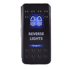 Car Blue LED Reverse Light Rocker Toggle Switch ON Off 12V 20A, 24V 10A
