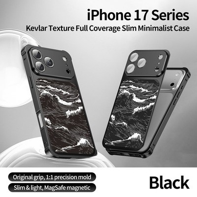 Kevlar-Textur Schutzhülle für iPhone 13 14 15 16 17 Pro Pro Max stoßfest