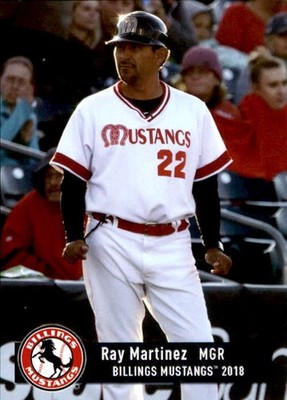 2018 Billings Mustangs Grandstand #19 Ray Martinez Manager - NM Baseball Card
