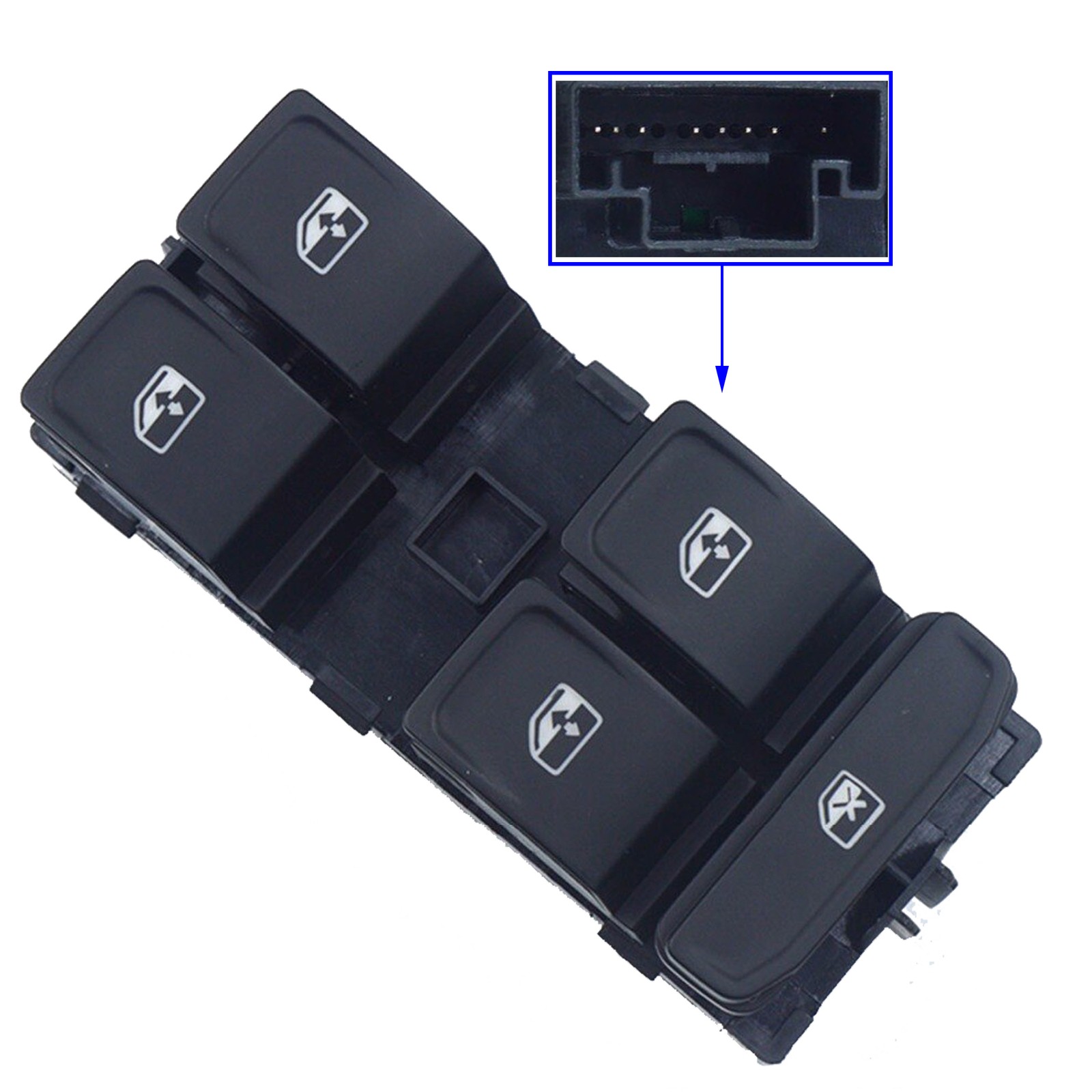 Bouton lève-vitre 5G0959857B pour SEAT avec commande impulsionnelle fluide - 3
