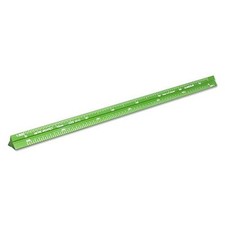 Alumicolor Aluminum Architect Metric Pocket Scale, 15CM, Green