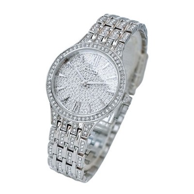 Bulova Women\'s Watch 96L243 Phantom Quartz Gemmed Silver Stainless Steel 32mm 91TD2XyPGdL._AC_UY350_.jpg main image 2