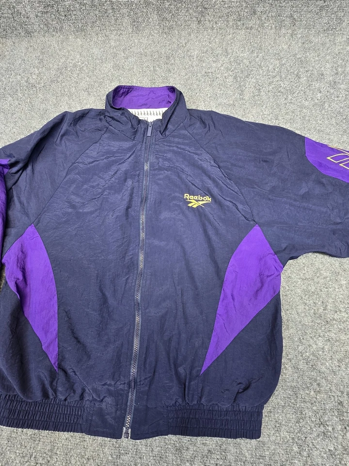 Винтажный Reebok куртка мужская средний нейлона ветровка Athletic 90-х Тайвань ретро - Изображение 2 из 4