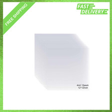 12 Pack Clear Mylar Stencil Sheets 12x12 Inch Reusable Blank Template Material