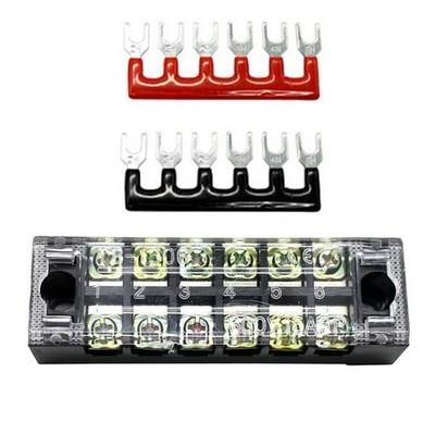 Dual Row 600V 15A 6P Schraubblock Mit Vorisolierten Terminal-Leisten