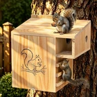 Squirrel Houses for Outside Wooden Squirrel Boxes with Predator Guard for Tree