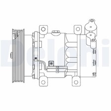 DELPHI Kompressor, Klimaanlage CS20523 für MERCEDES-BENZ  passend für NISSAN