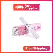 10PCS Jumbo Size PANA Professional Double Sided Nail Files - Zebra, 100/180 Grit