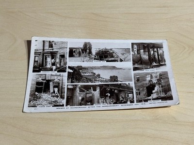 Multi View RP Postkarte Szenen in Scarborough nach der Bombardierung 16. Dezember 1914